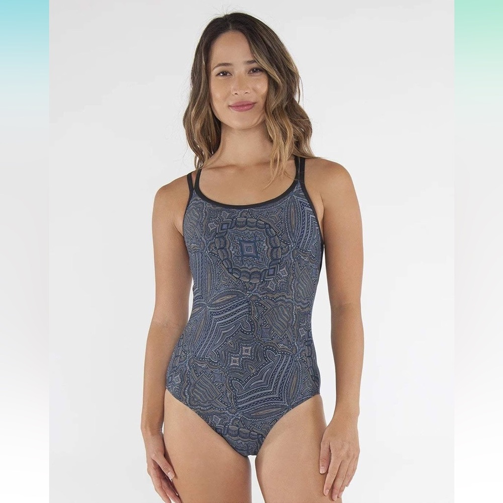 Carve Designs Women’s Beacon One Piece Swim,
Kima Geometric Pattern Print- L